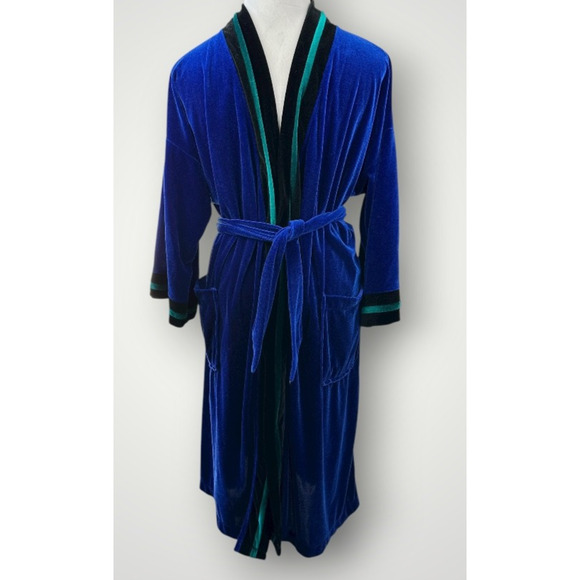 Christian Dior Other - Vintage Christian Dior Monsieur Robe One Size Pocket Belted Velvet Velour Lounge